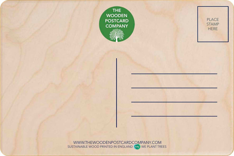 BBQ Wooden Postcard