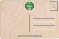 Love You Wooden Postcard