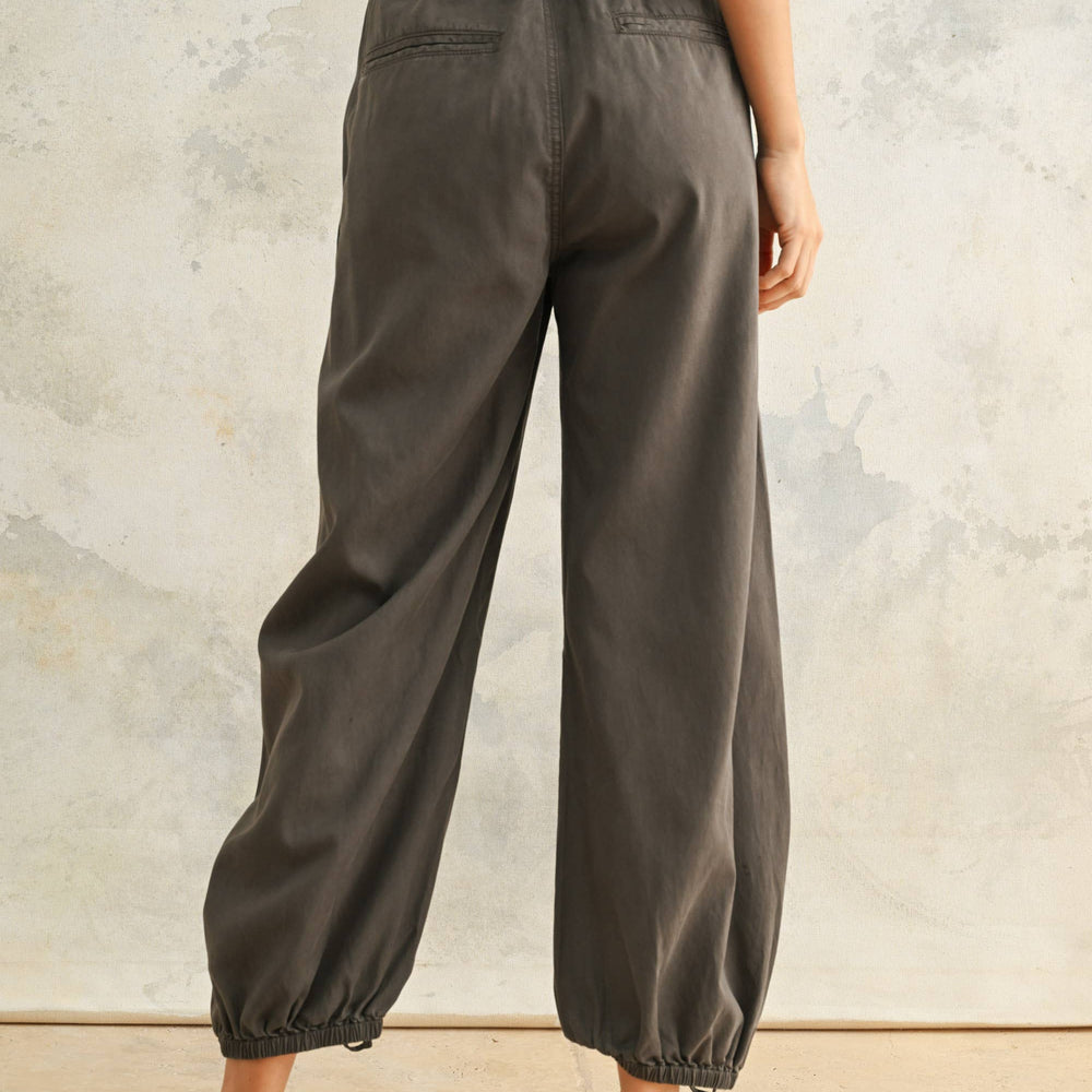 
                      
                        New Washed Drawstring On Bottom Pants
                      
                    