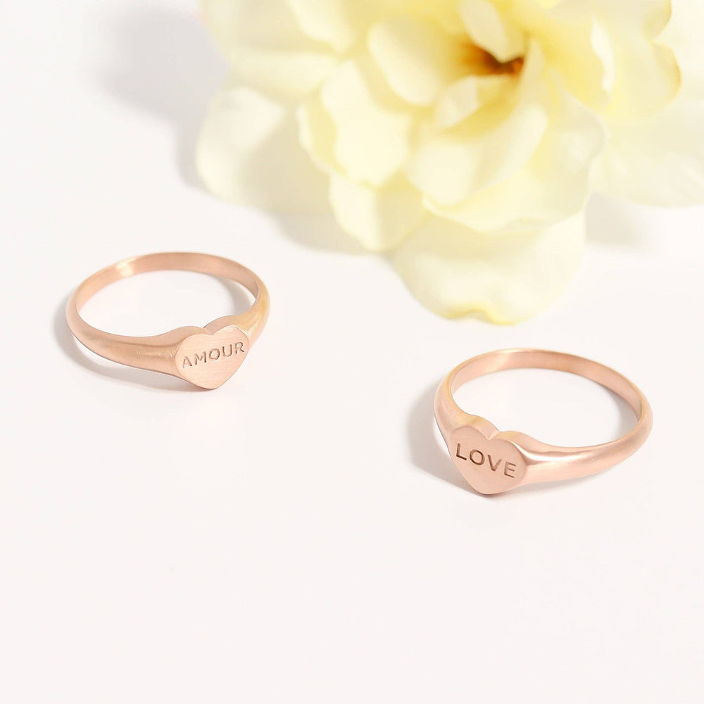 
                      
                        Amour Heart Signet Ring
                      
                    