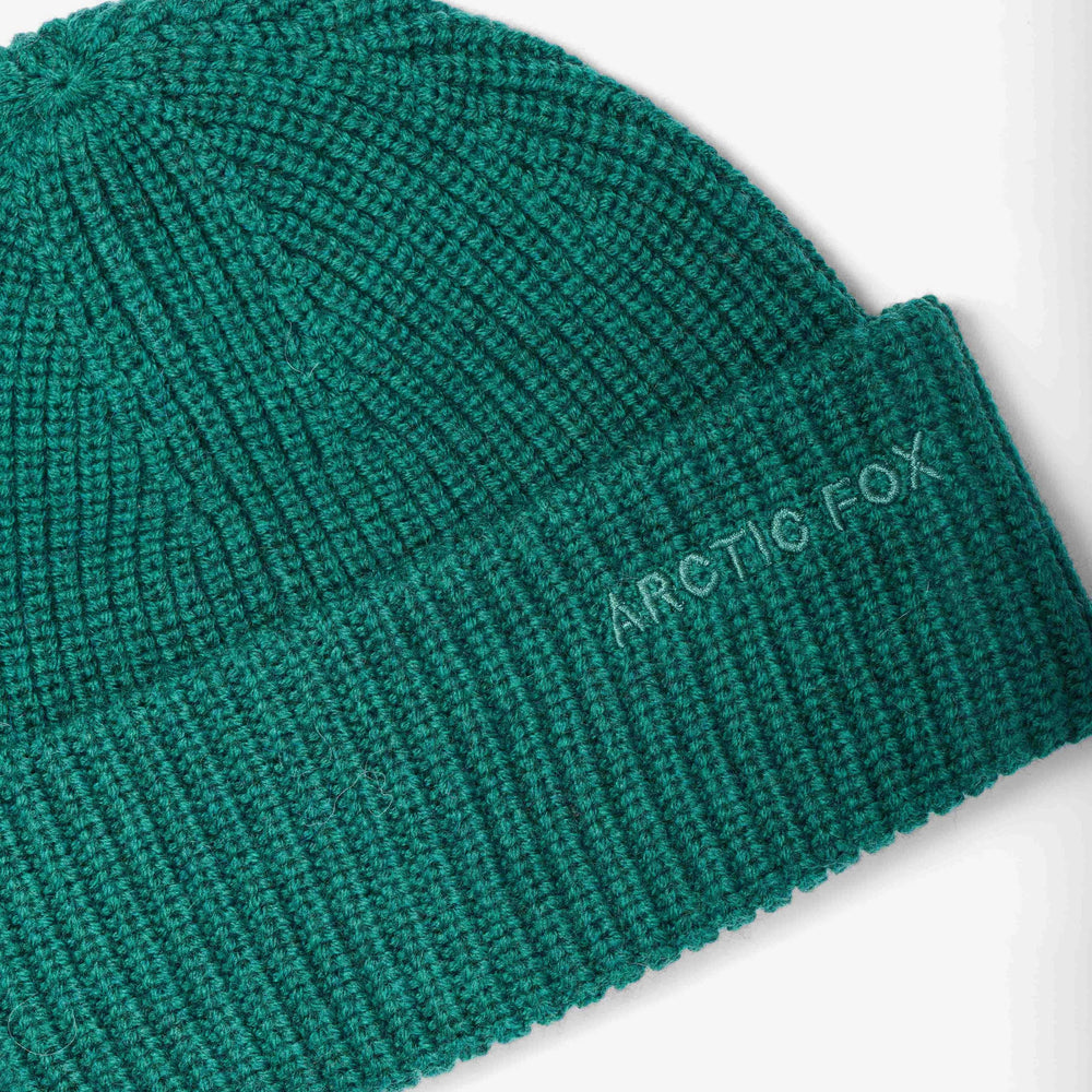 Merino Wool Embroidered Beanie - Alpine Fern