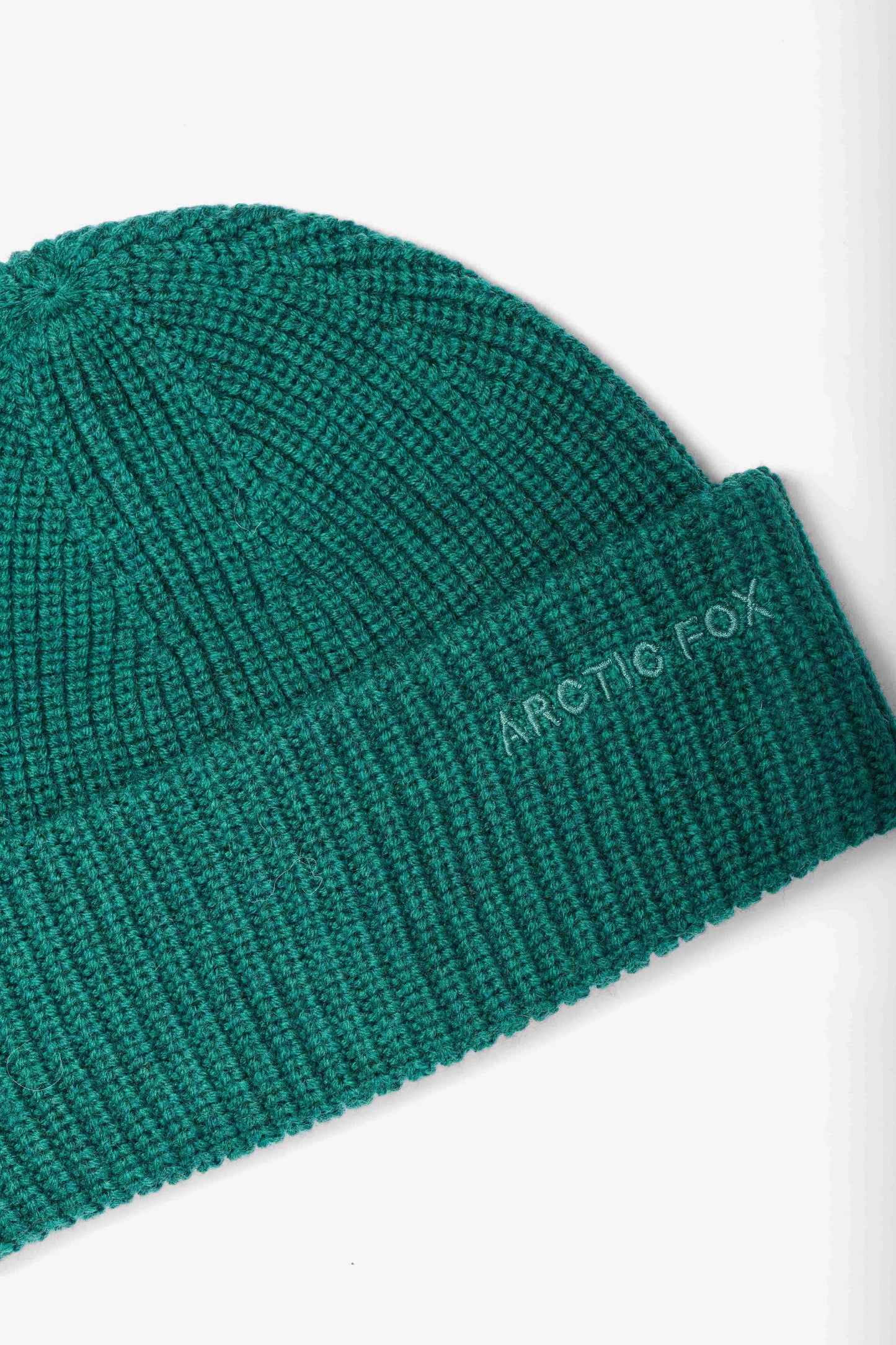 Merino Wool Embroidered Beanie - Alpine Fern