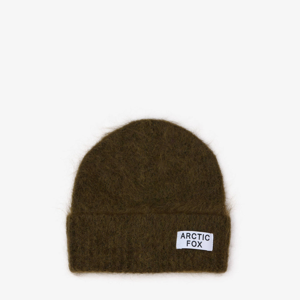 The Mohair Beanie - Khaki Green
