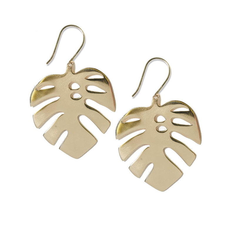Monstera Leaf Dangle Earrings
