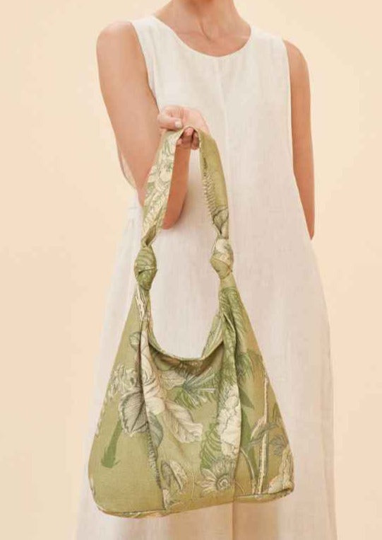 Knotted Shoulder Bag in Olive