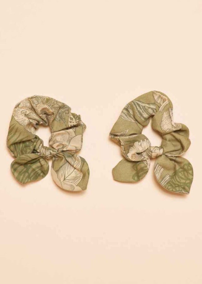 Scrunchies in Olive - 2 pack