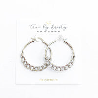 Silver Lining Hoops Silver White Gold Filled