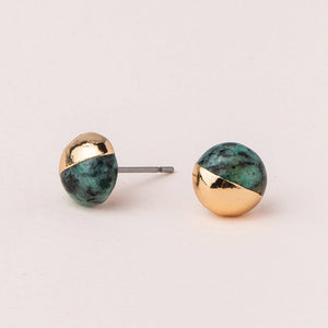Dipped Stone Stud - Gold