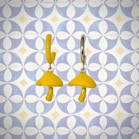Mushrooms Earrings in Yellow