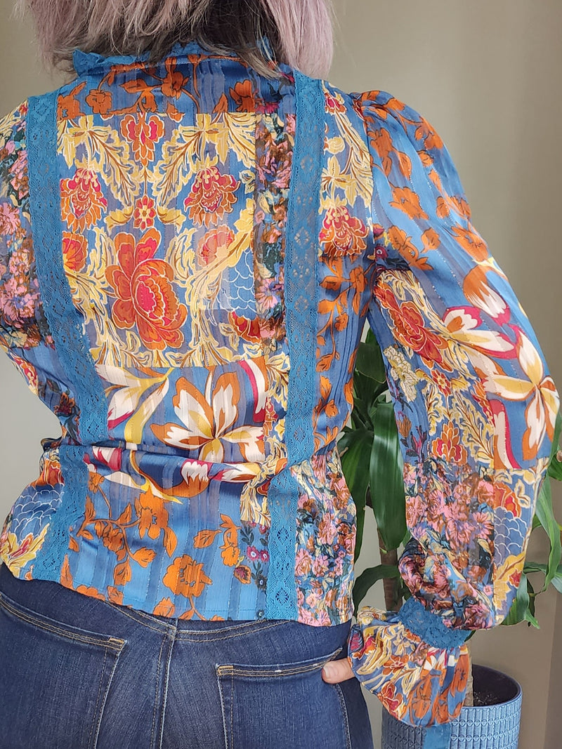 Maia Floral Patchwork Lace Top
