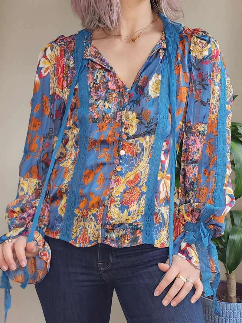 Maia Floral Patchwork Lace Top