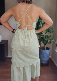 Rylee Backless Tiered Slip Dress