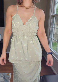 Rylee Backless Tiered Slip Dress