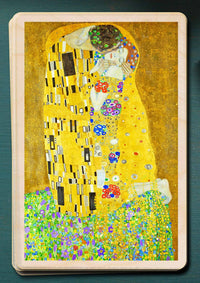 Klimt The Kiss Wooden Postcard