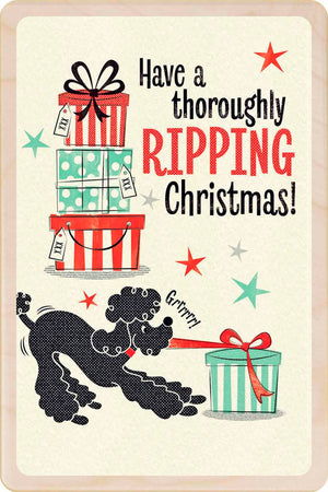 RIPPING wood Christmas Card Stocking Filler Gift