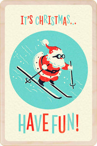 HAVE FUN! wood Christmas Card Stocking Filler Gift