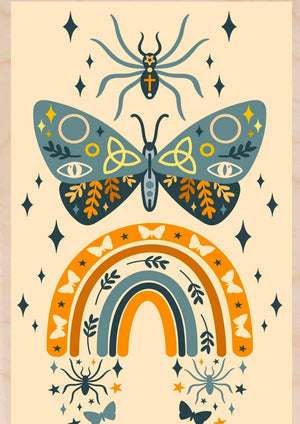 Magical Bugs Wooden Card