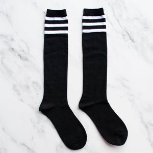 Solid Stripe Knee Socks
