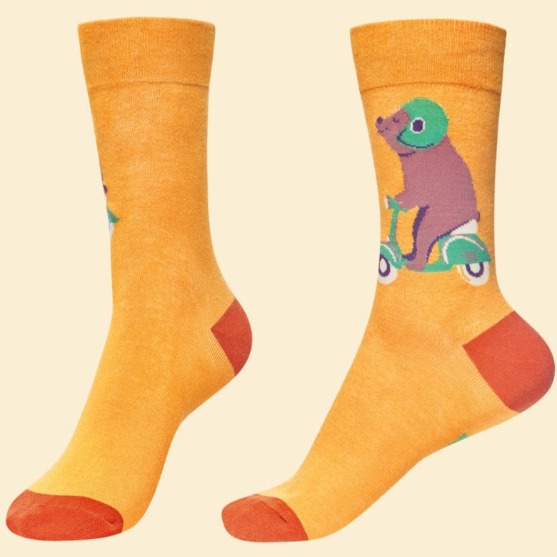 Men's Speedy Bear Socks - Banana