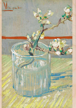Van Gogh Sprig of Almond Wooden Postcard