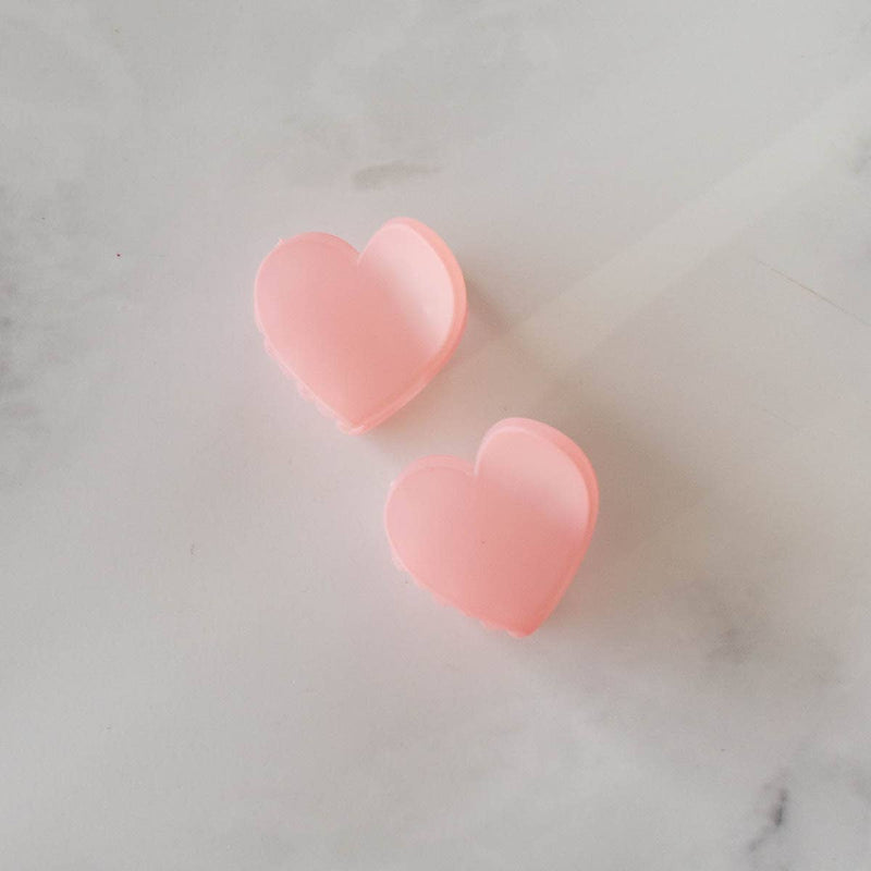 Ice Matte Candy Hearts Hair Clip Set
