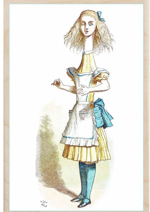 Tall Alice Wooden Postcard