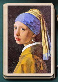 Vermeer Girl Wooden Postcard