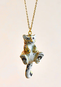 Gold Spotted Leopard Cub Necklace
