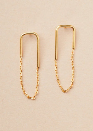Filament Stud Earring in Gold Vermeil