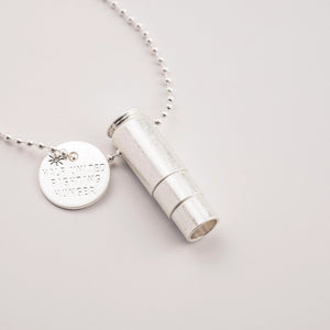 Fighting Hunger Bullet Necklace - Silver
