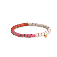 Lisa Color Block Sequin Stretch Bracelet - Light Pink