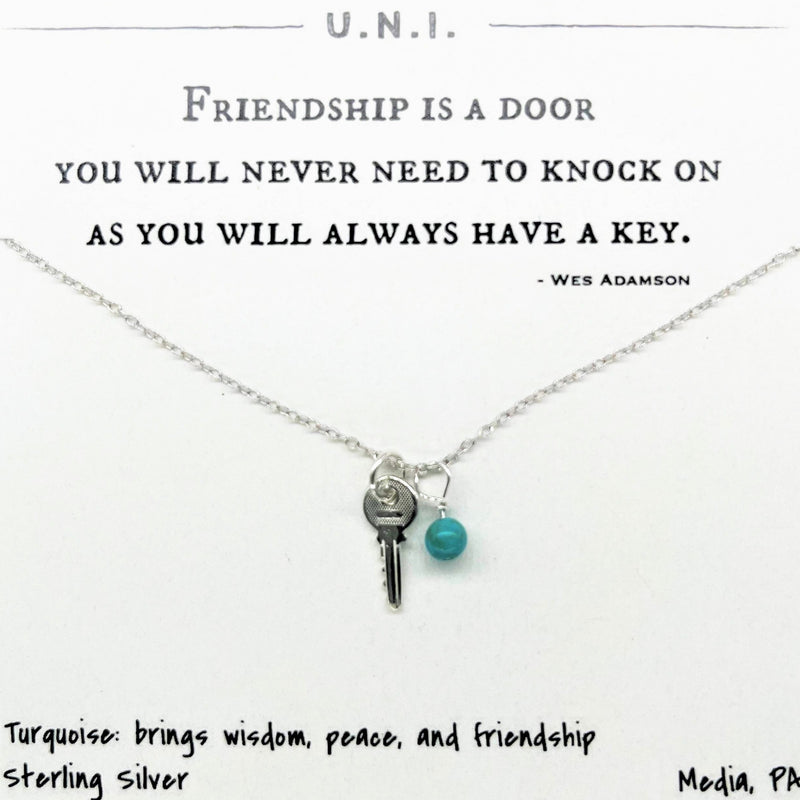 Friendship is a Door Necklace