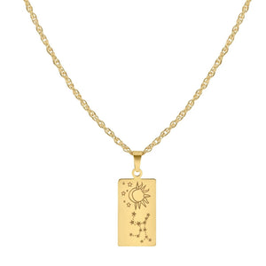 Zodiac Tarot Card Necklace