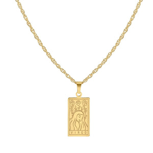 Zodiac Tarot Card Necklace