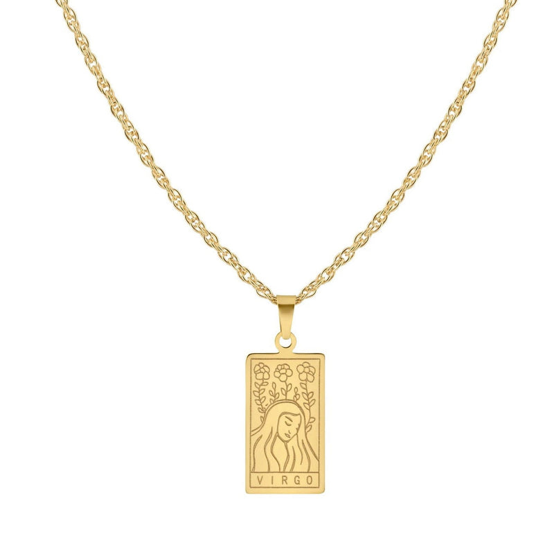 Zodiac Tarot Card Necklace
