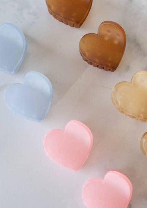 Ice Matte Candy Hearts Hair Clip Set
