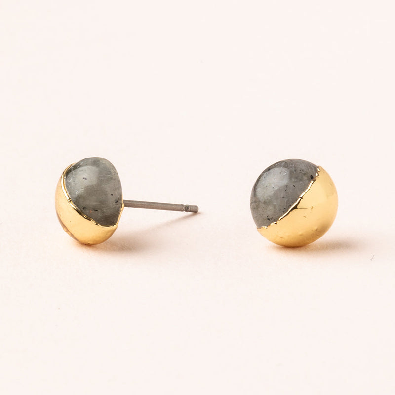 Dipped Stone Stud - Gold