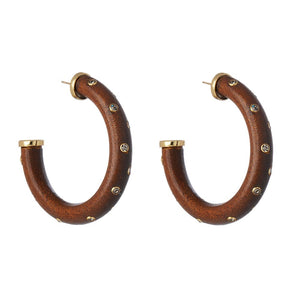 Wild Wood Hoop Earrings