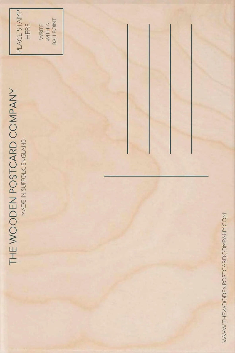 "Birthday Tiger" Wooden Postcard