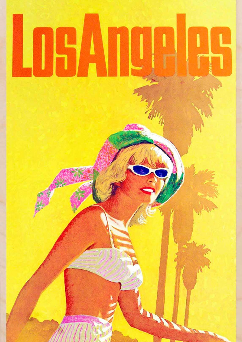 Los Angeles Wooden Postcard